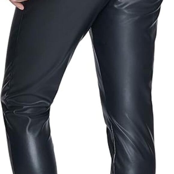 Seven7 Women's Faux Leather Ponte Jogger - Picture 3 of 5
